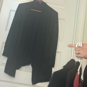 Black Open Front Cardigan